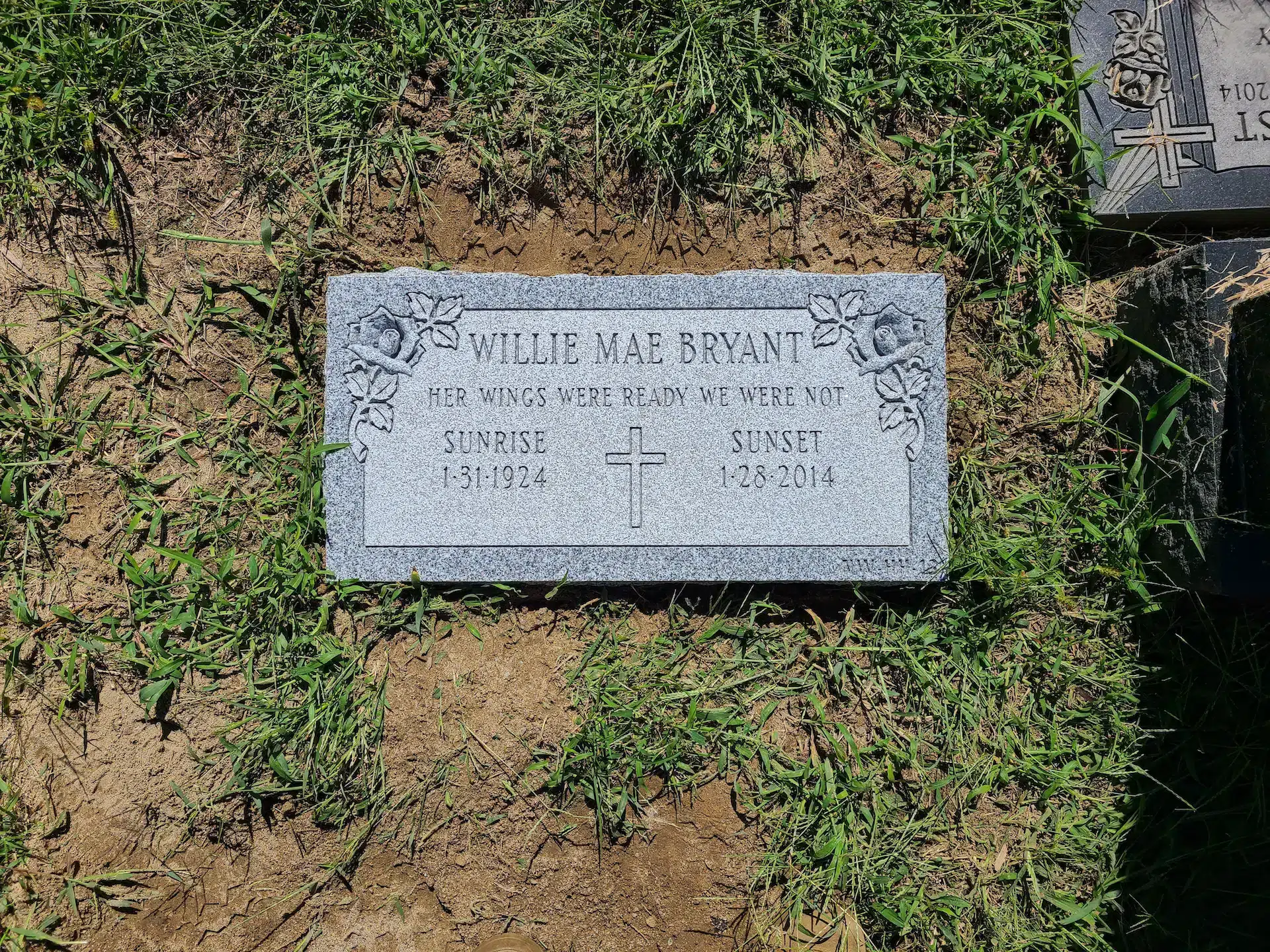 Granite Grave Marker hand-carved by Slant Marker Shop in NJ — image 5
