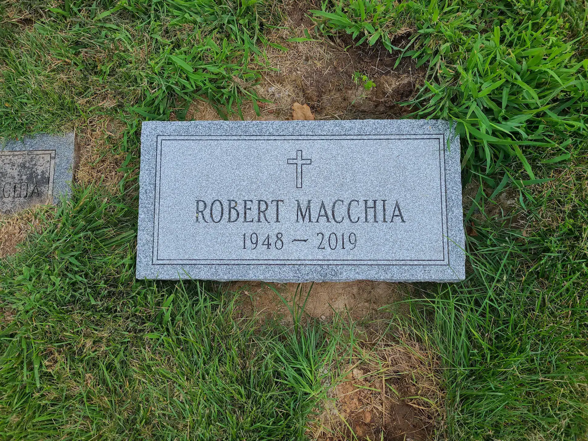 Granite Grave Marker hand-carved by Slant Marker Shop in NJ — image 2