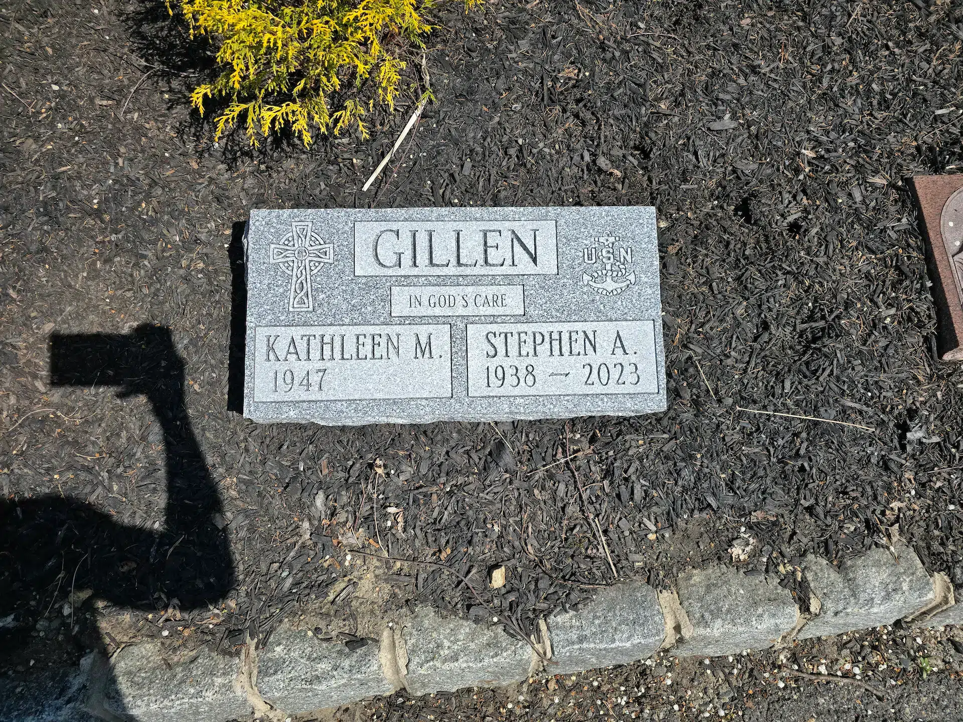 Granite Grave Marker hand-carved by Slant Marker Shop in NJ — image 3