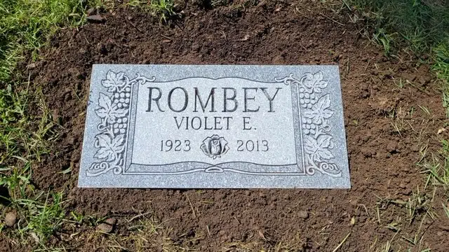 Granite Grave Marker hand-carved by Slant Marker Shop in NJ — image 4